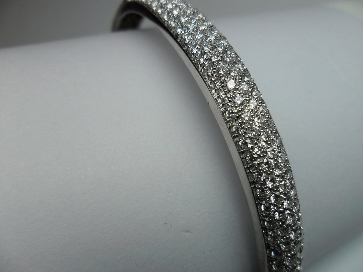 Witgouden Pavé Spang Armband